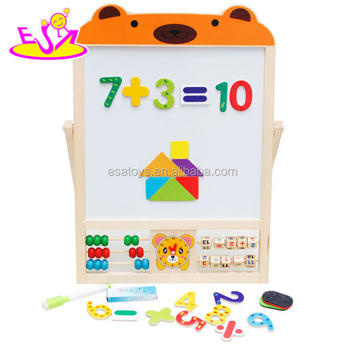 Educational Math wooden counting frame learning toy,Early learning wooden study blackboard toys for christmas W12B084A