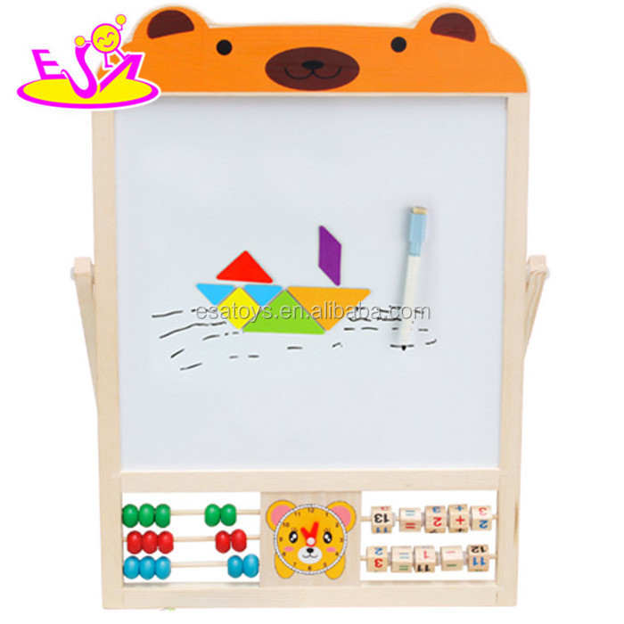 Educational Math wooden counting frame learning toy,Early learning wooden study blackboard toys for christmas W12B084A