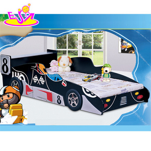 toy new design children wooden race car bed,high quality kids wooden race car bed,cheap baby wooden race car bed W08A026