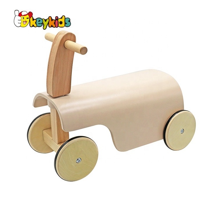 Customize toddlers balance walker wooden ride on toys with 4 wheels W16B018