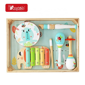 Hot Sale Educational Toy 4 Pcs Wooden Musical Instruments Set For Kids W07A231