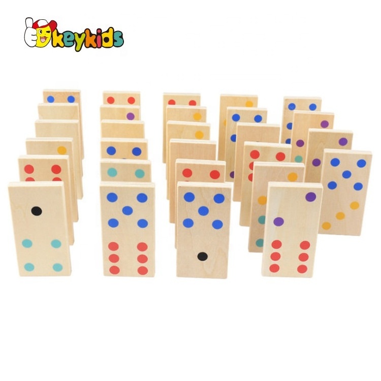 2024 Top sale educational wooden domino set with customize W15A079