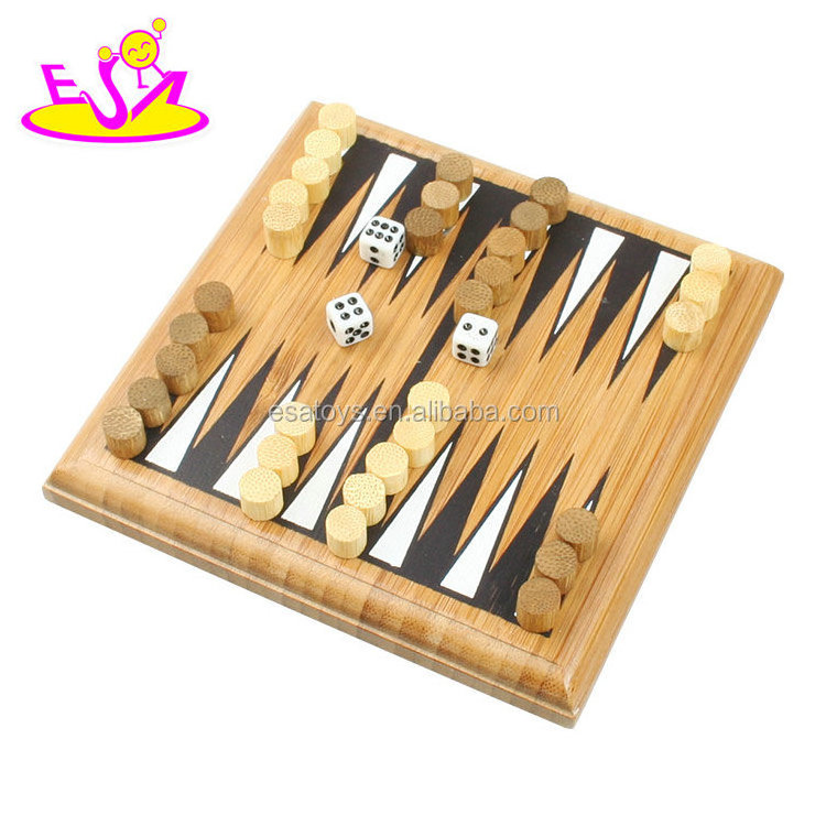 wholesale cheap educational game wooden backgammon board for children W11A070