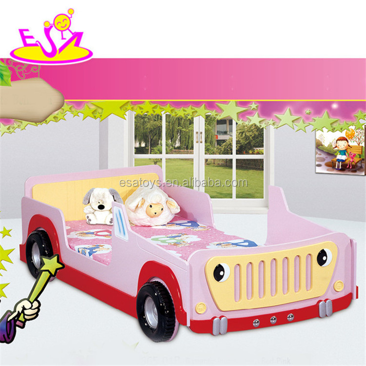 toy new design children wooden race car bed,high quality kids wooden race car bed,cheap baby wooden race car bed W08A026