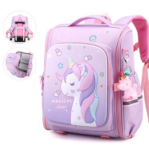 2023 new Cute Cartoon Unicorn Primary Student nylon backpack unisex anime mochilas unique character kids school bag