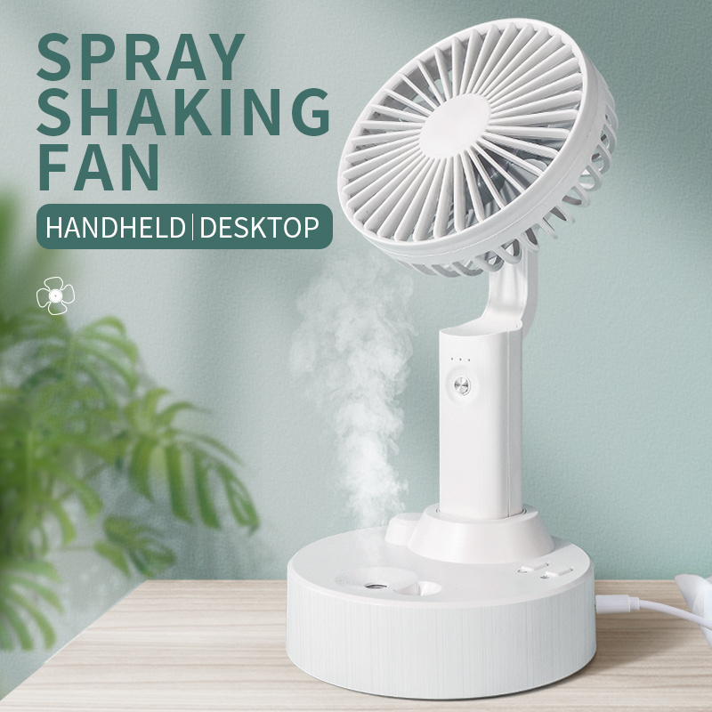 Small Portable Desk Fan Handheld   Rechargeable Mini Fan Portable Mini Water Spray Cooling Mist Fan