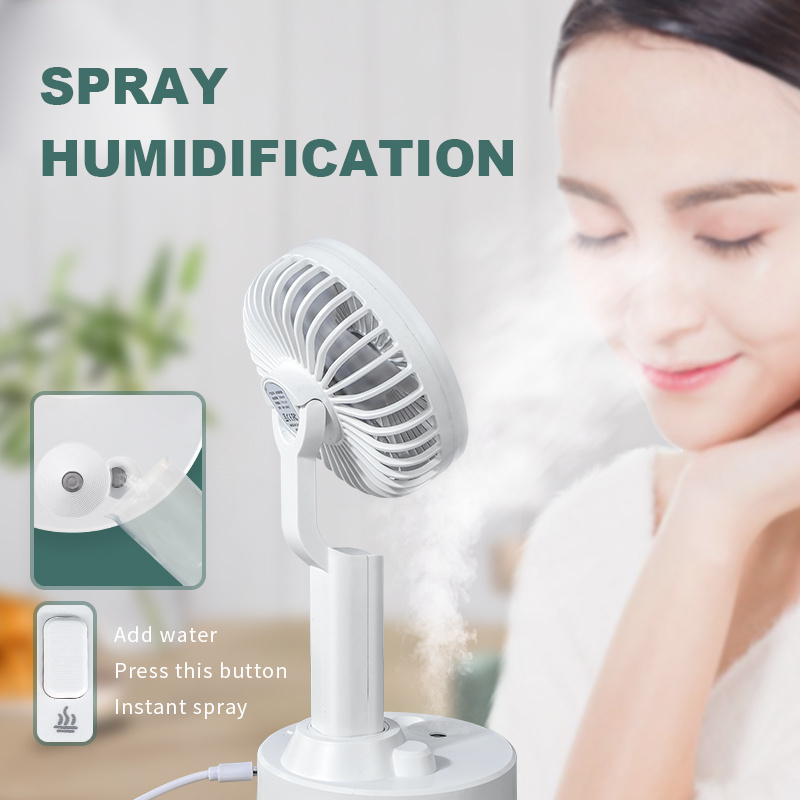 Small Portable Desk Fan Handheld   Rechargeable Mini Fan Portable Mini Water Spray Cooling Mist Fan