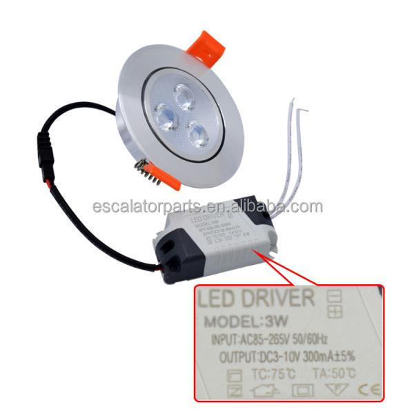 Hot Selling 3W Elevator Lift Parts Car Top LED Ceiling Light Down Lamp Warm White / White Light