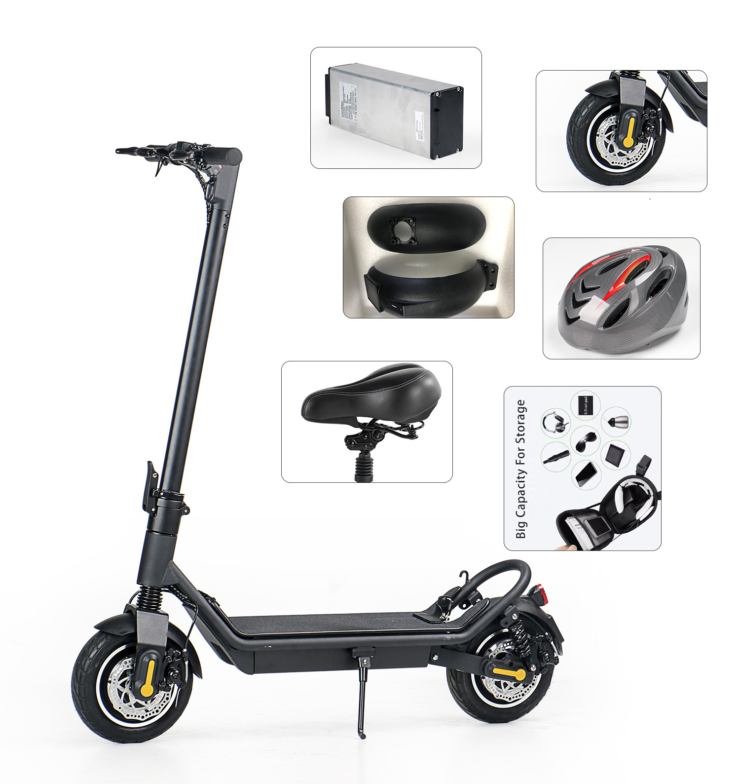 EcoRider E4-7 Removable Battery Design Dual Motor Electric Scooter Spare Parts and Accessories