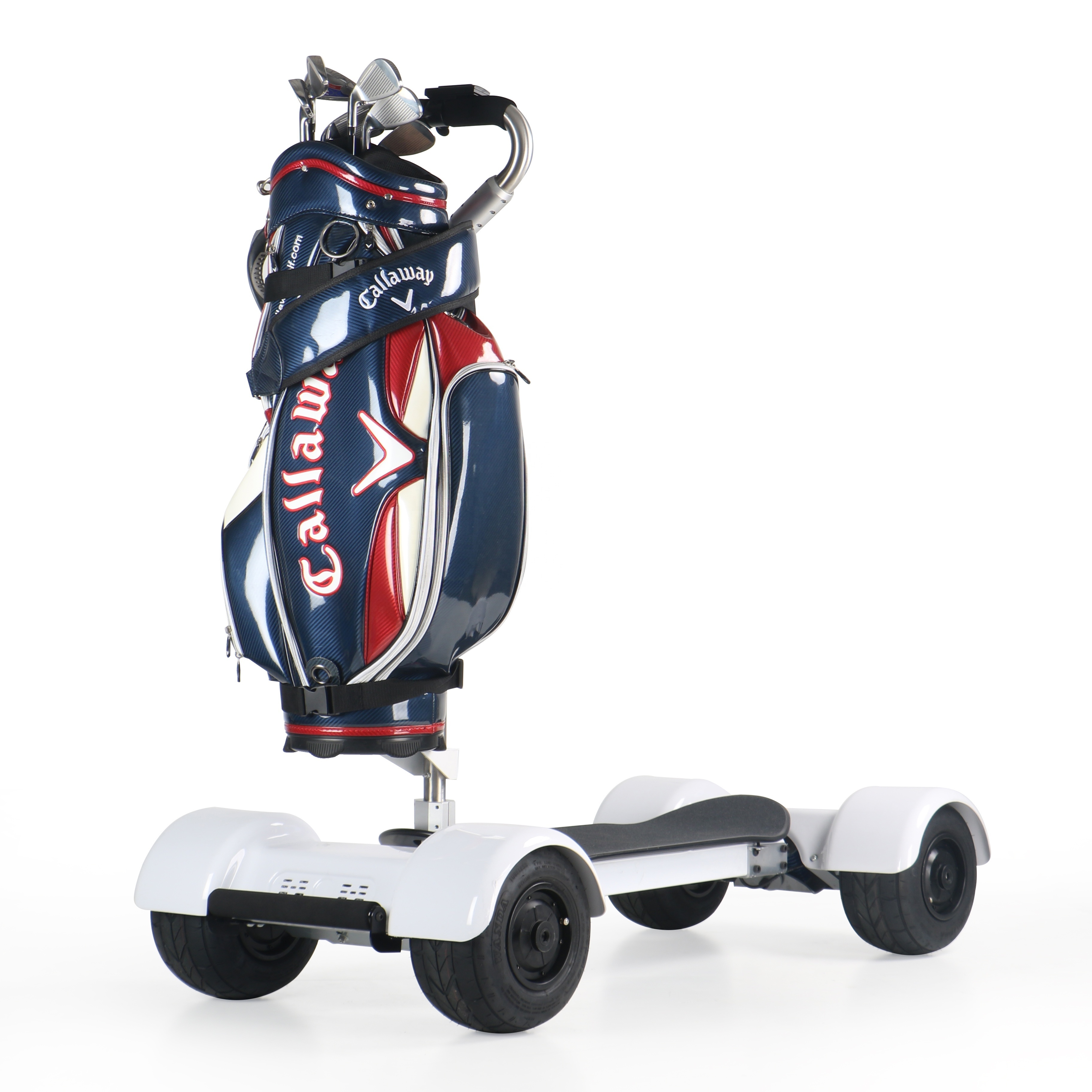 White Golf Cart Mobility Scooter 10.5inch Tire 4 Wheels 2000W Electric Golf Scooter Golf Board