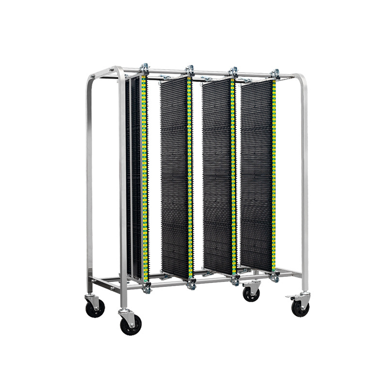 Adjustable Stainless Steel ESD PCB Trolley Antistatic SMT ESD PCB Storage Cart