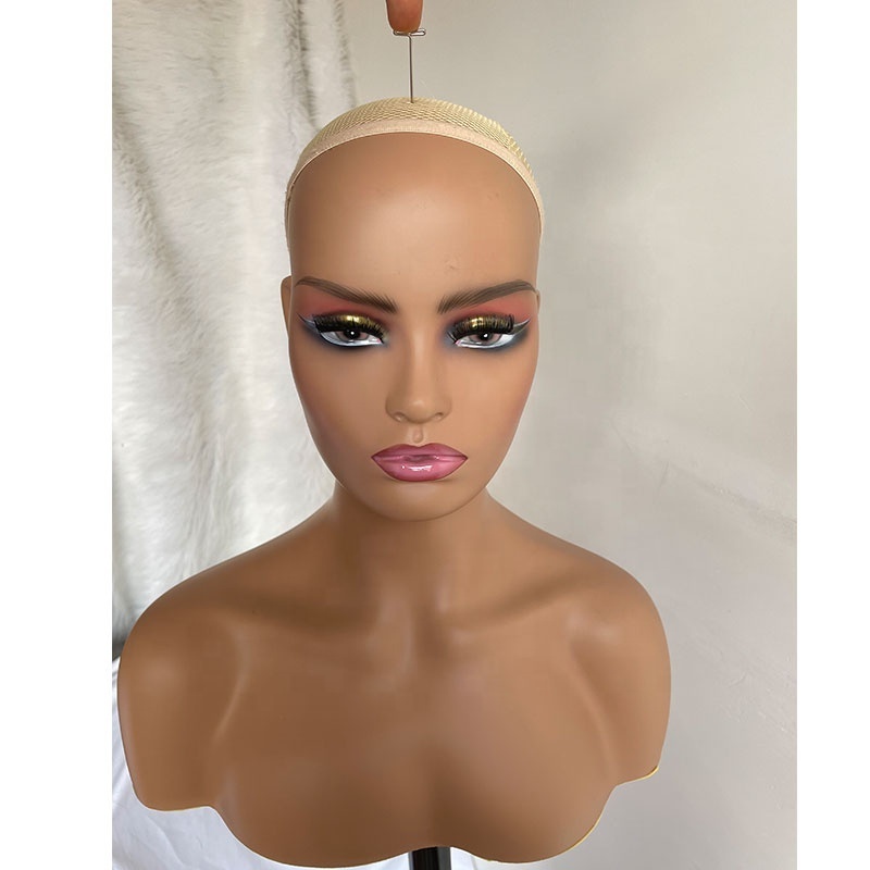 gold mannequin head wig display mannequin head mannequin head human hair Hot sale products piercable with T-pin