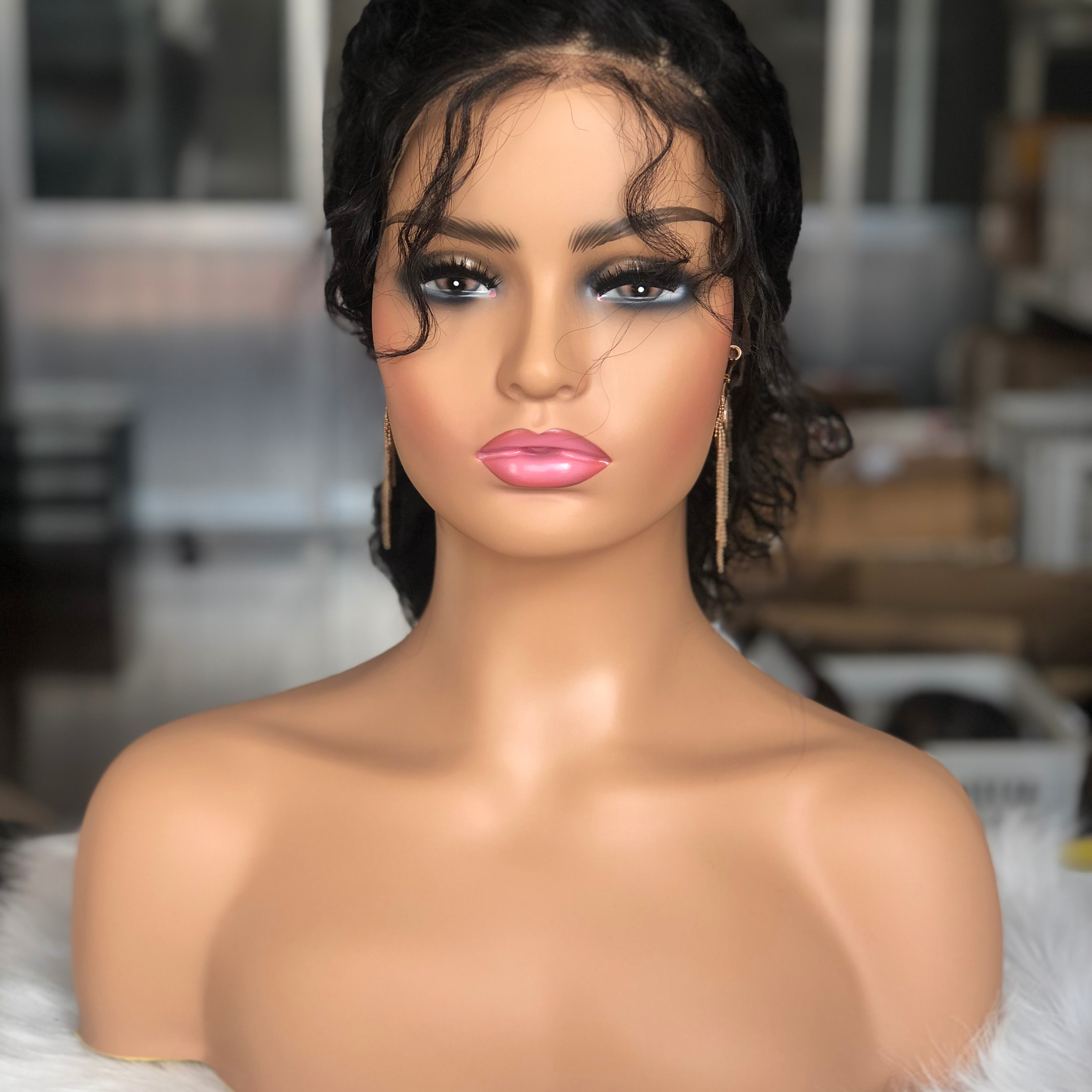 face training mannequin head with shoulder for hair mannequin with shoulders Mannequin Head with Shoulder piercable with T-pin