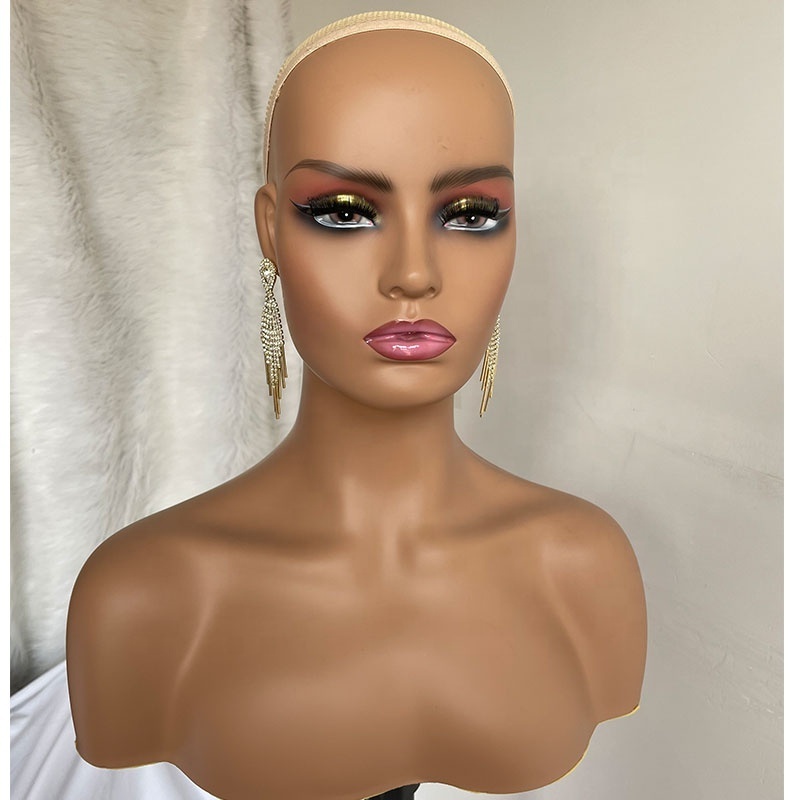 gold mannequin head wig display mannequin head mannequin head human hair Hot sale products piercable with T-pin