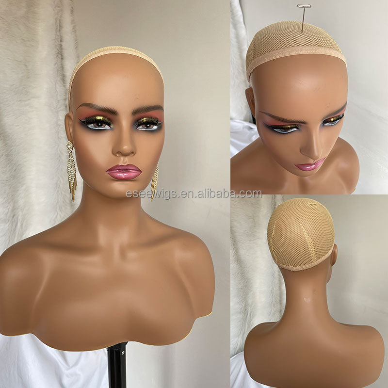 gold mannequin head wig display mannequin head mannequin head human hair Hot sale products piercable with T-pin