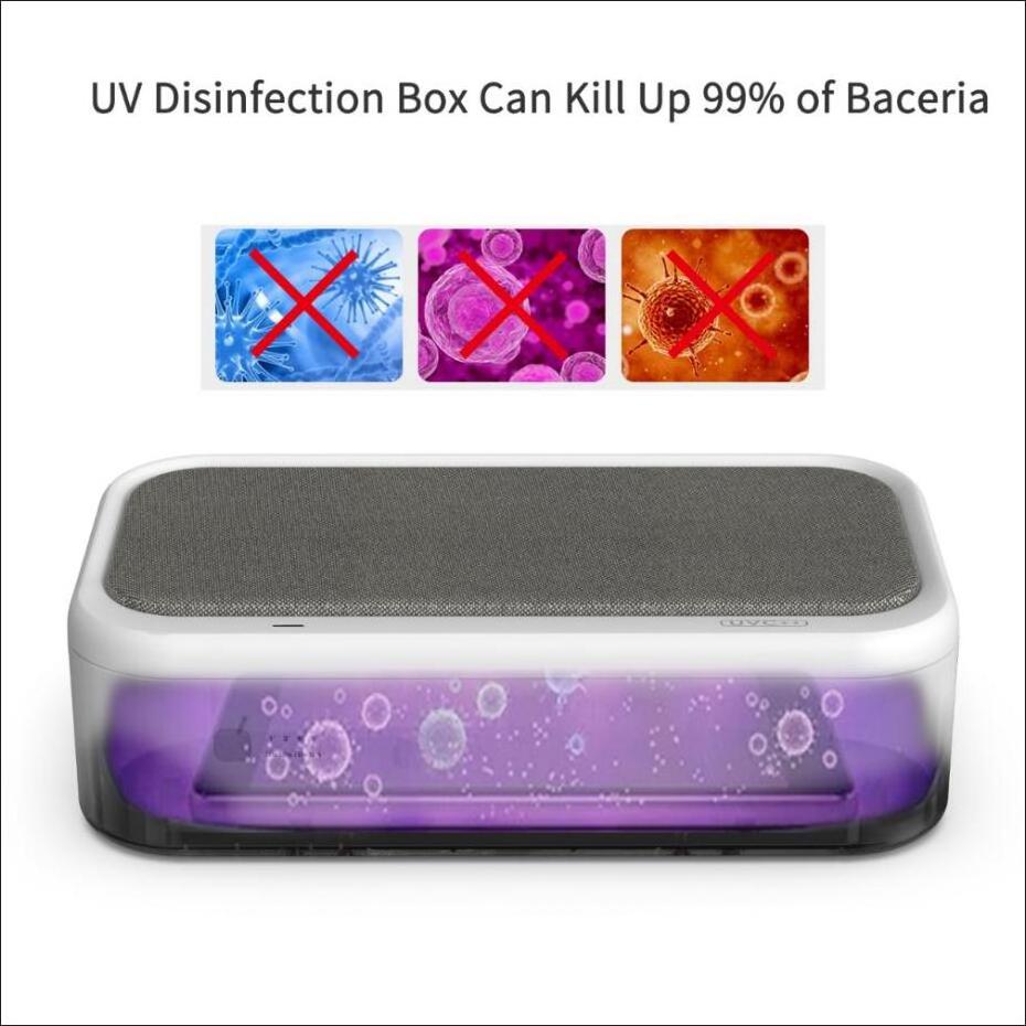 4 in 1 toothbrush portable disinfection cabinet ozone free wireless charging UV sterilizer uvc light sterilizer box Storage Box