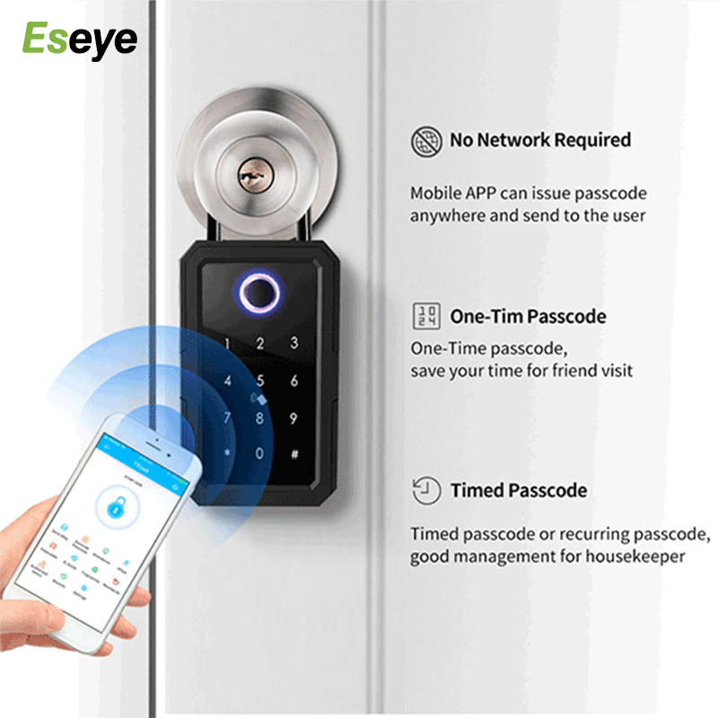 New Arrive High Quality Smart Keybox Tuya APP Outdoor Remote Control Password Lock Fingerprint Key Box