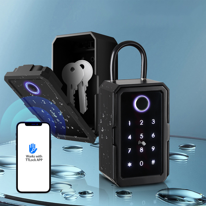 New Arrive High Quality Smart Keybox Tuya APP Outdoor Remote Control Password Lock Fingerprint Key Box