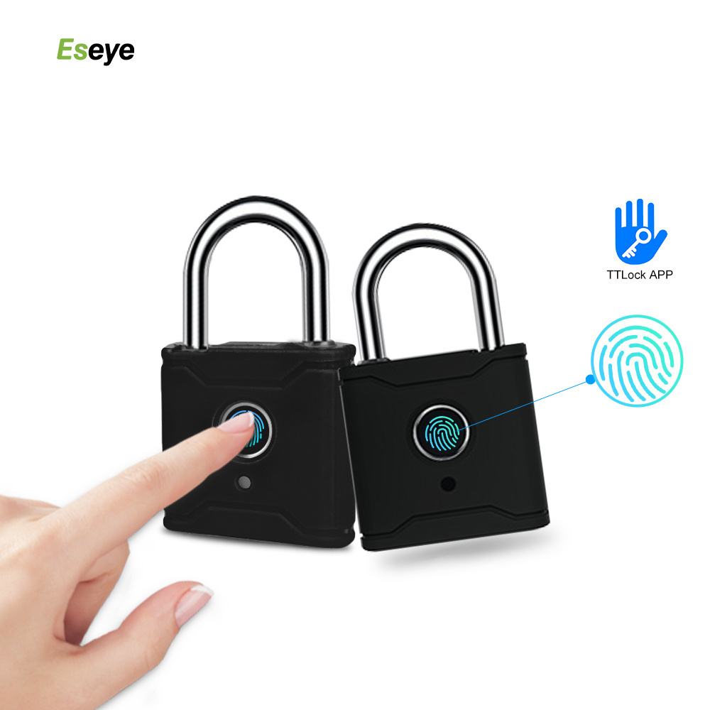 Wholesale USB Rechargeable Electronic Door Lock Smart Biometric Smart Keyless Touch Outdoor Waterproof Metal Fingerprint Padlock