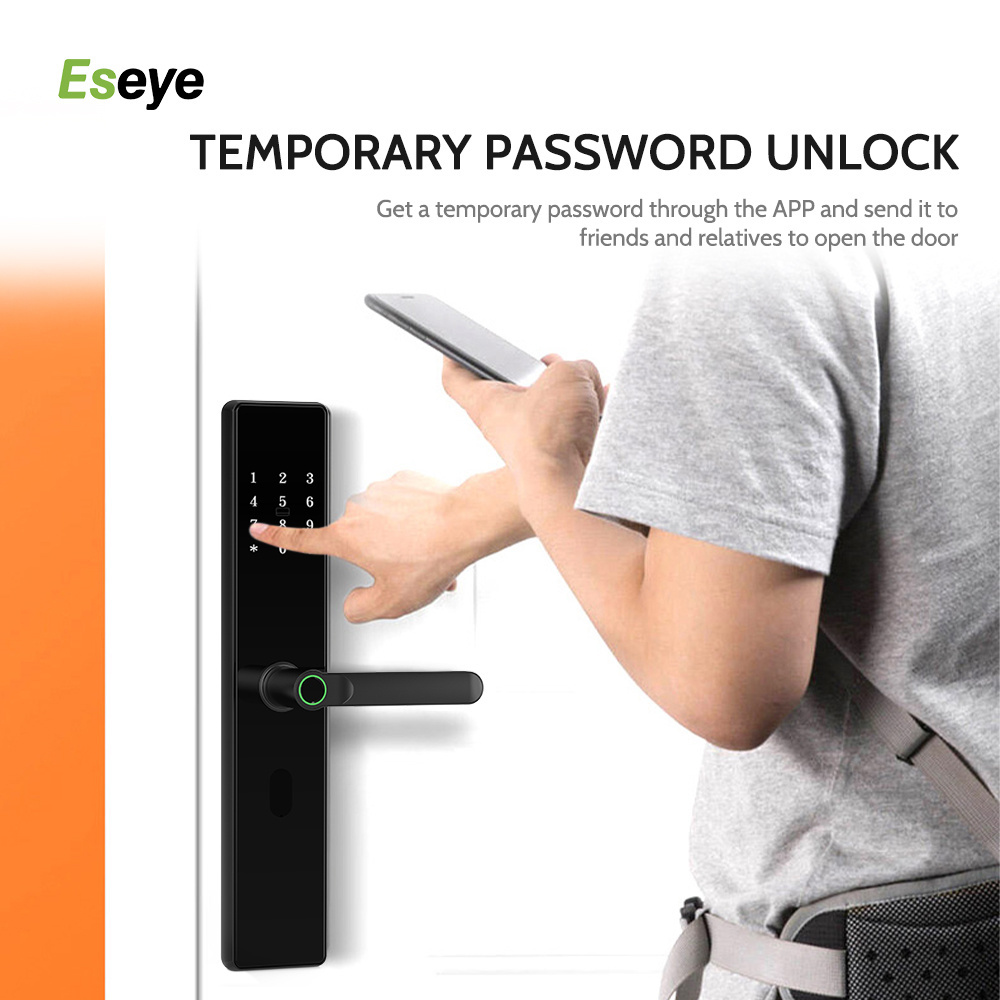 Eseye Security Fingerprint External Door Lock Magnetic Card Lock With Bluetooth WiFi Connect Tuya/TTlock App Password Lock