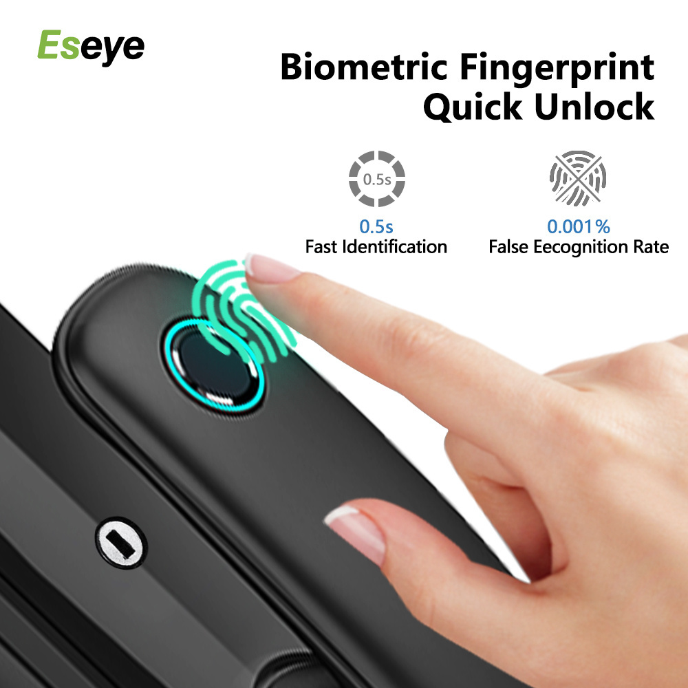 Eseye Fully Automatic Digital Tuya Wifi Ttlock Cerraduras Keyless Tuya Smart Lock For Home