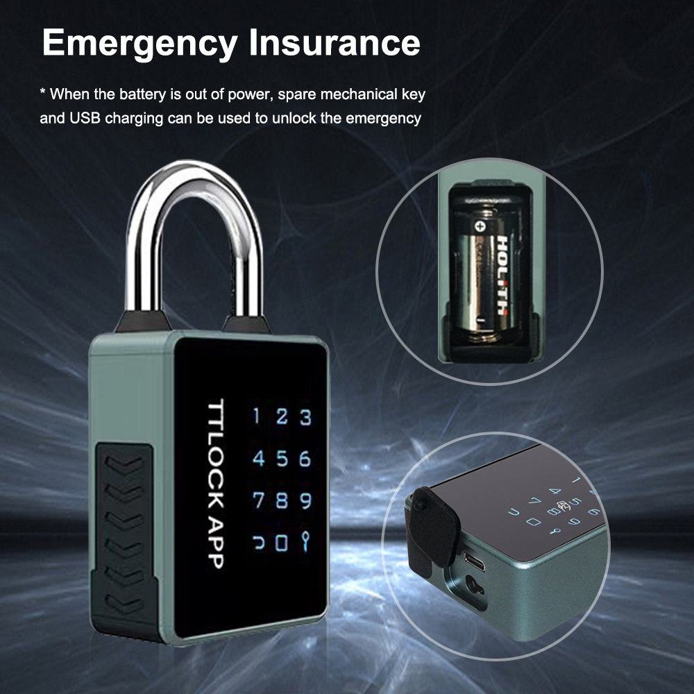 Eseye Ip65 Waterproof Smart Phone Control Electronic Dry Battery Digital Smart Padlock With TtLock App NFC Padlock