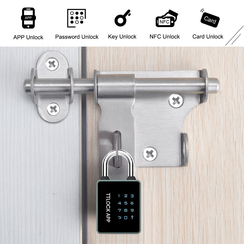 Eseye Ip65 Security Intelligent Digital Smart Ttlock App Electronic Smart Padlock With Key Smart Lock Waterproof Outdoor Padlock