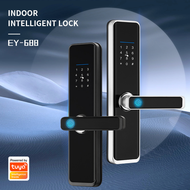 Eseye Custom Wireless Digital Electronic Fingerprint Wifi Door Lock With Tuya Smart Life APP TTLOCK BLE Mobile Lock Smart Lock