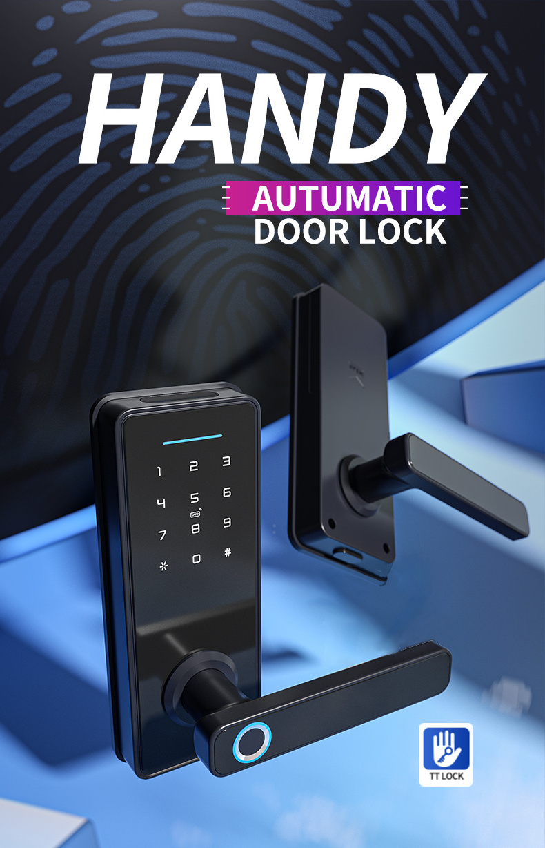 Smart Bluetooth Fingerprint Door Lock TTLock Intelligent Smart Handle Lock with Advanced Bluetooth Technology