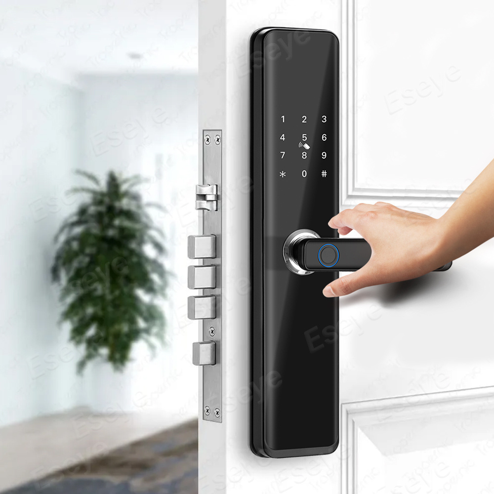 Eseye Residence Waterproof Smart Door Lock Fingerprint Rf Remote Battery Powered Fingerprint Lock Home Hotel Apartment