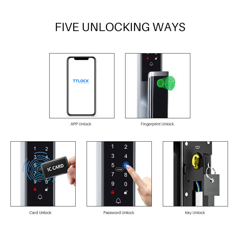 Eseye Wholesale Price Tuya App Cerradura Automatic Fingerprint Smart Door Lock with Camera