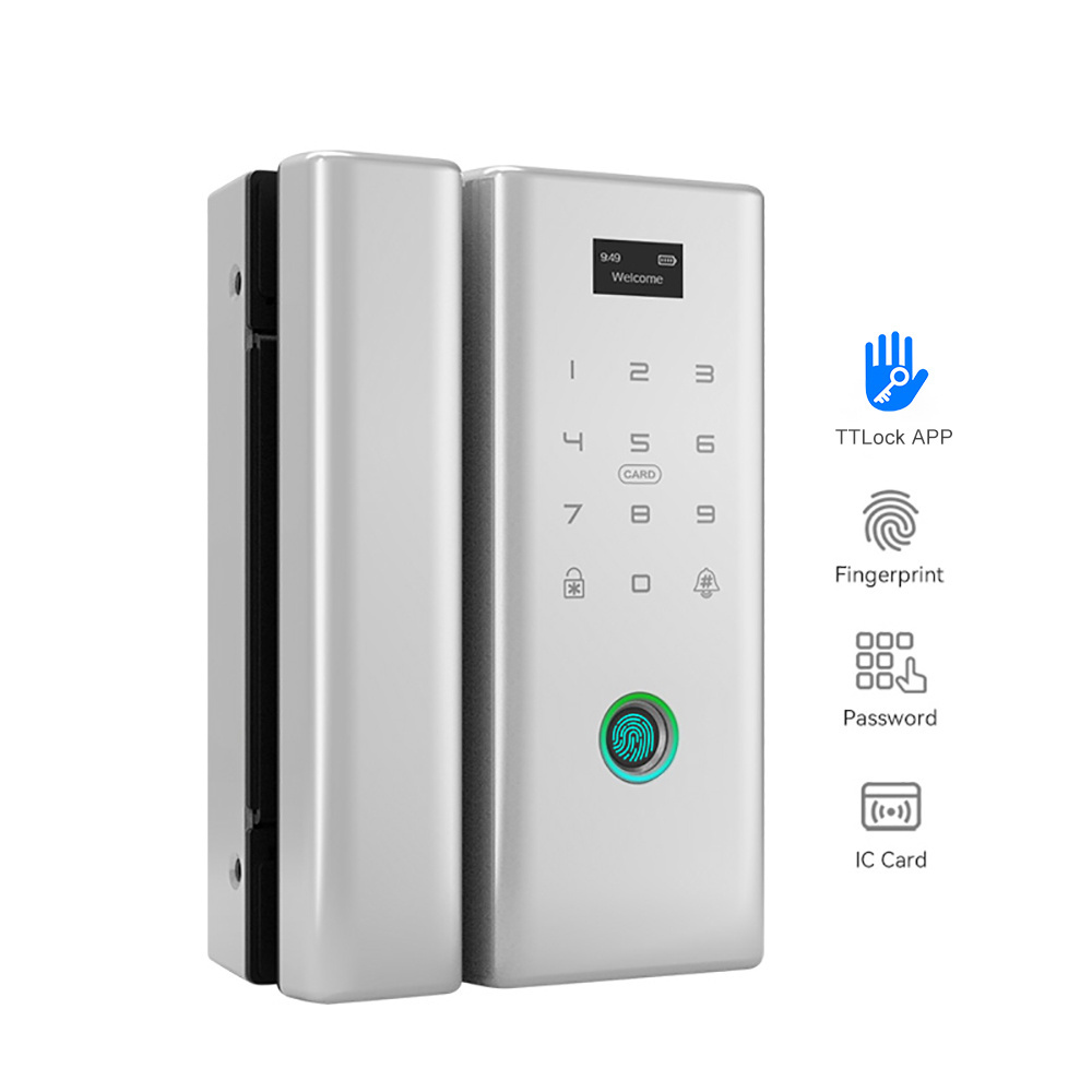 Eseye Intelligent ttlock App Rfid Pin Electronic Smart biometric fingerprint glass door lock for office