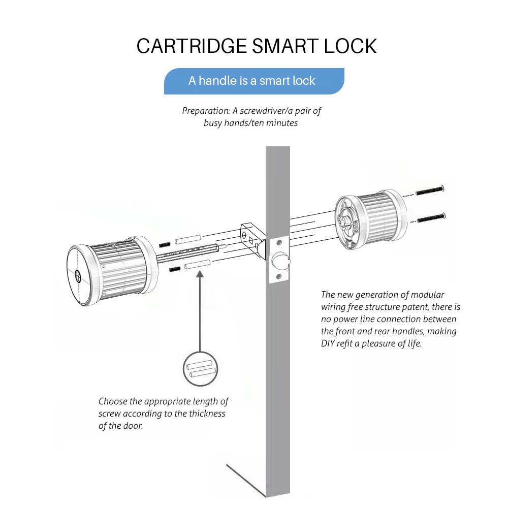 Eseye Magnetic High Quality Wifi App Code Intelligent Front Door Fingerprint Smart Gate Lock