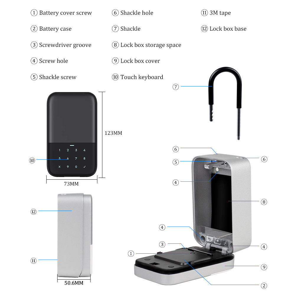 Eseye New Safe Wireless Network App Password Fingerprint Smart Key Lock Box