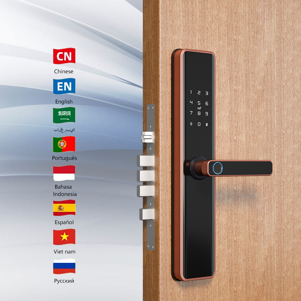 Eseye High Quality TTlock App Control 6068 Security Mortise Door Locks for Wooden Digital Fingerprint Door Lock