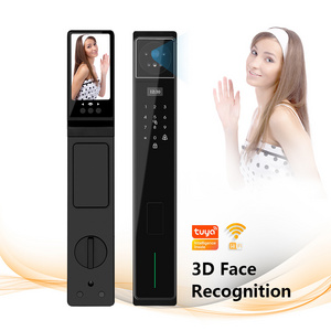 Eseye Tuya Wifi 3D facial finger vein recognition fully automatic intelligent camera with screen video intercom door lock