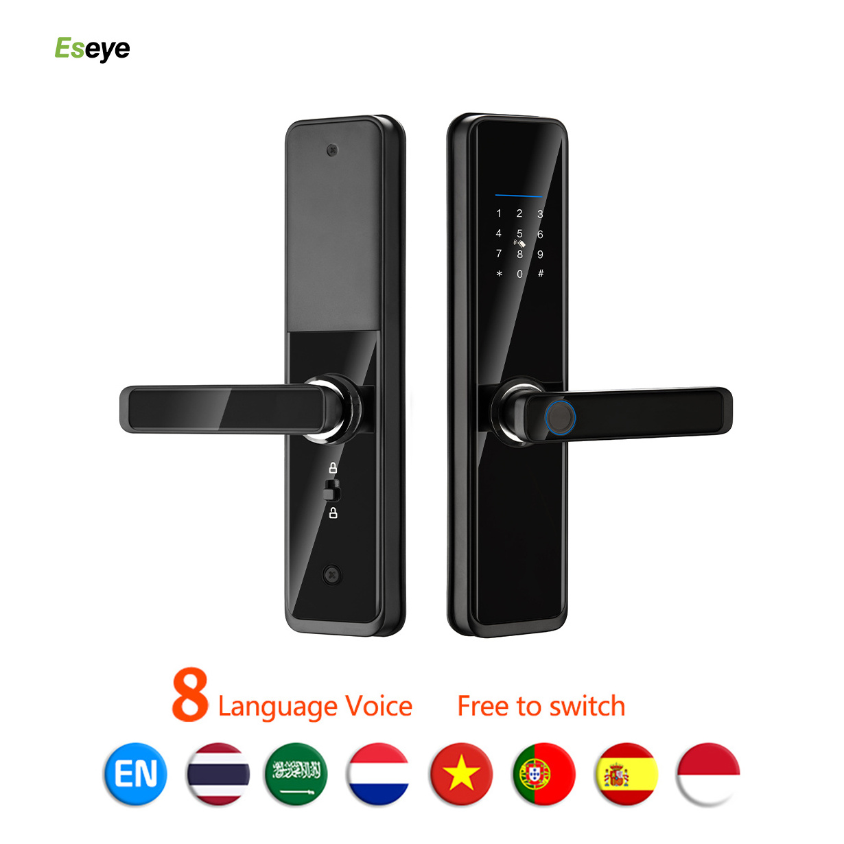 Eseye TTlock Tuya Smart Safe Security APP   Remote Control Digital Keyless Combination electronic door lock