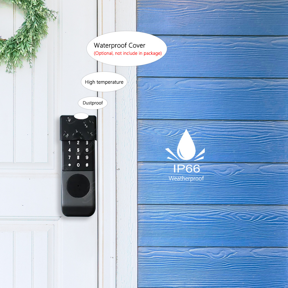 Eseye IP66 waterproof remote control Tuya intelligent app lication password card double-sided fingerprint intelligent door lock