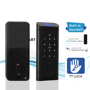 Eseye Automatic Deadbolt TTlock APP Card Keypad Smart Door Lock Tuya Hardware Fingerprint Biometric Lock WIFI  Home