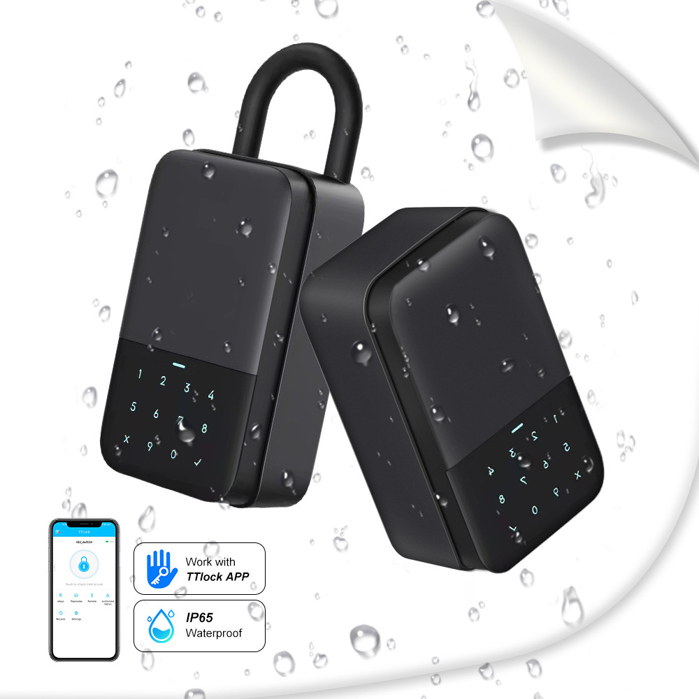 Eseye Waterproof Safe Ttlock Code Combination Storage Smart Key Box for House Key Storage