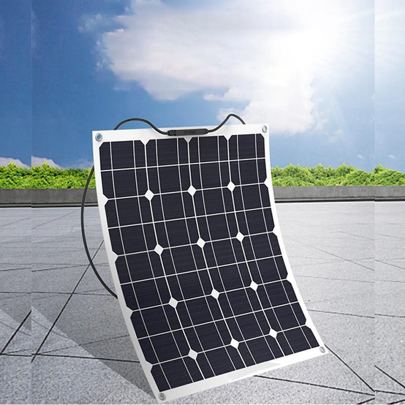 ESG 100w 200w Flexible Solar Panel 10A 20A Solar Regulator Cable For 12v Battery Charger Home Roof