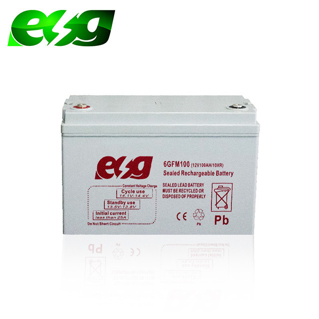 ESG Factory Selling New Design Grid Casting Machine 12V 100Ah Deep Cyle Lead Acid Battery