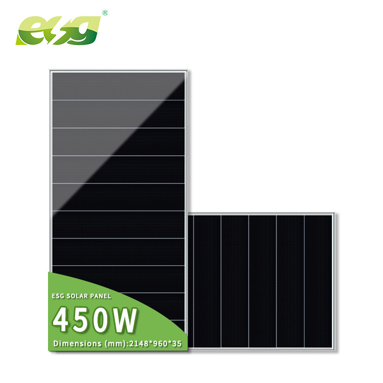 ESG 72 Half cell 300w 350w 400W 440W 450W 550w Solar On Off Grid Power System Shingled Solar Panel