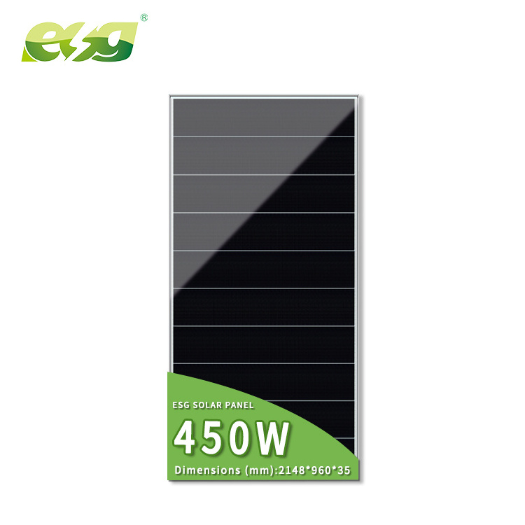 ESG 72 Half cell 300w 350w 400W 440W 450W 550w Solar On Off Grid Power System Shingled Solar Panel