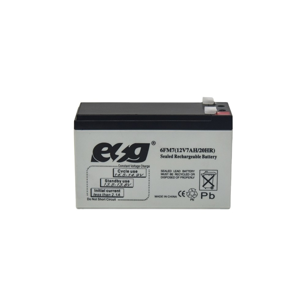 ESG 12v 7ah Emergency lighting AGM Cycle Battery Power Pack Storage Manufacturer lead acid solar storage battery