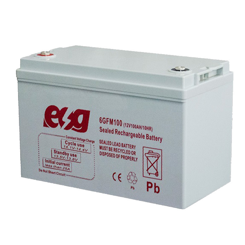 ESG Factory Selling New Design Grid Long Life 12V 100Ah Deep Cycle Lead Acid Battery