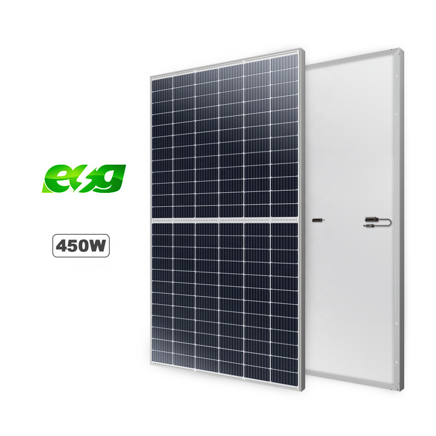 ESG Hot sell 400w 450w 550w 600 watt Polycrystalline Half cut solar panel Lowest Price Solar Panel