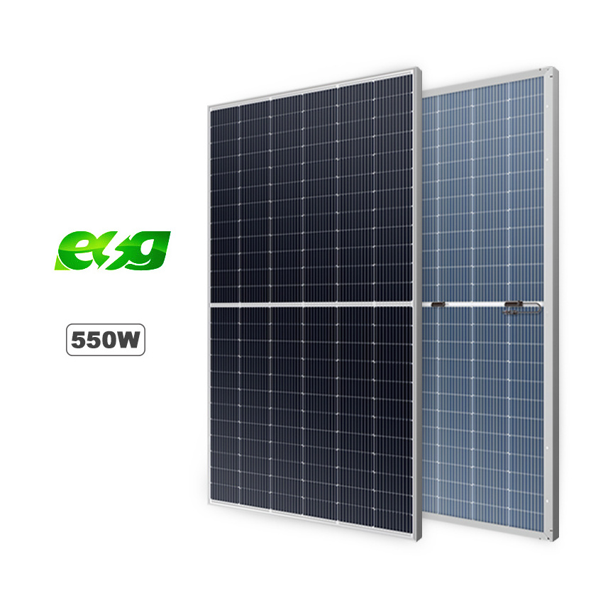 ESG Hot sell 400w 450w 550w 600 watt Polycrystalline Half cut solar panel Lowest Price Solar Panel