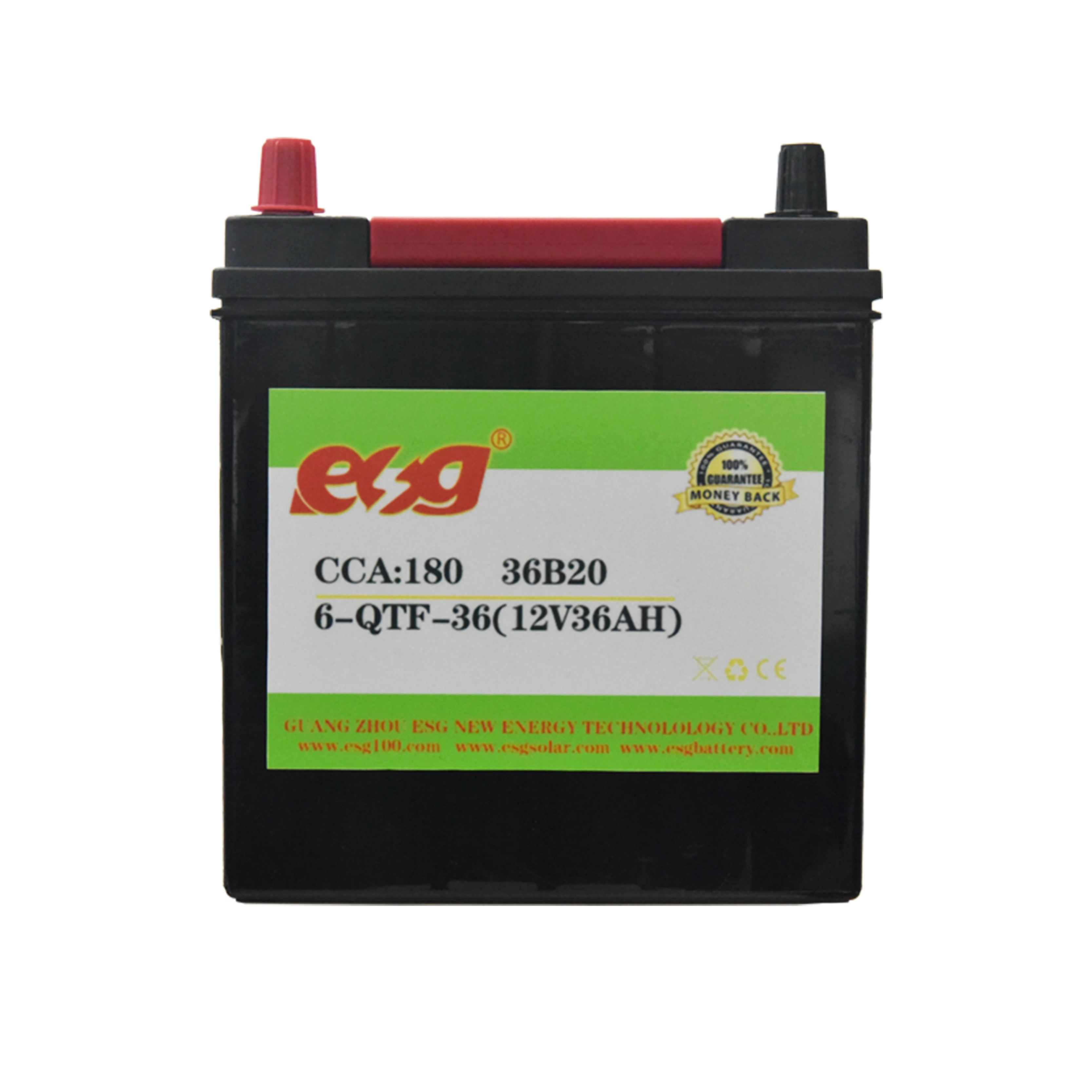 Esg Electric Car Manufacturer Hybrid Cell Pack Factory Agm Price 12V 36Ah Sealed Lead Acid Car Battery