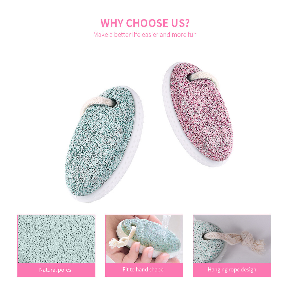 Oem Spa Foot Scrubber Scraper Coloured Pumice Stone Foot File For Feet Hard Skin Callus Remove